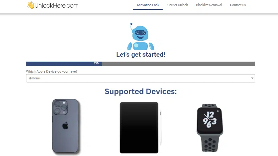 Remove iPhone Locked to Owner with UnlockHere's Activation Lock Removal System!